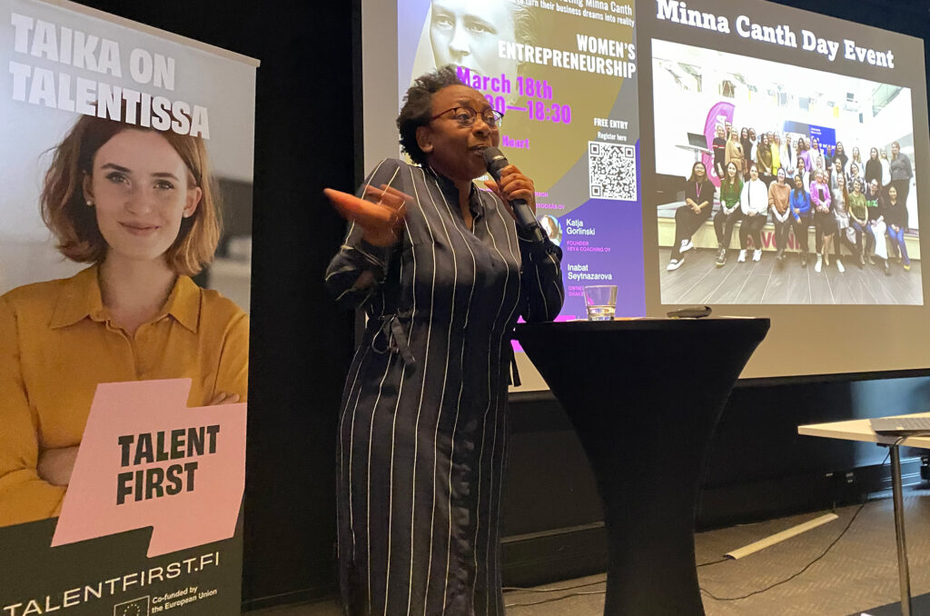 Vimbiso giving a speech at the seminar.